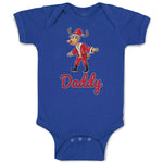 Baby Clothes Daddy and A Deer in An Christmas Santa Claus's Costume with Horns