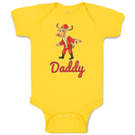 Baby Clothes Daddy and A Deer in An Christmas Santa Claus's Costume with Horns