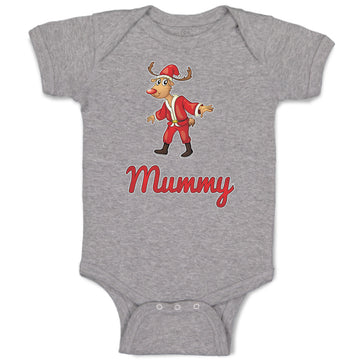 Baby Clothes Mummy and A Deer in An Christmas Santa Claus's Costume with Horns