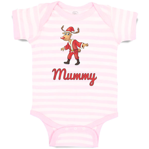 Baby Clothes Mummy and A Deer in An Christmas Santa Claus's Costume with Horns