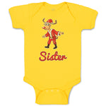 Baby Clothes Sister and A Deer in An Christmas Santa Claus's Costume with Horns