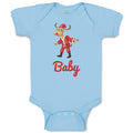 Baby Clothes Baby and A Deer in An Christmas Santa Claus's Costume with Horns