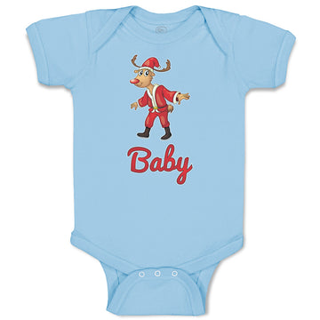 Baby Clothes Baby and A Deer in An Christmas Santa Claus's Costume with Horns