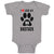 Baby Clothes I Love My Big Brother with Dog Black Paw Footprint Baby Bodysuits
