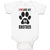 Baby Clothes I Love My Big Brother with Dog Black Paw Footprint Baby Bodysuits