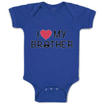 Baby Clothes I Love My Brother with Man's Facial Mustache Baby Bodysuits Cotton