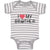 Baby Clothes I Love My Brother with Man's Facial Mustache Baby Bodysuits Cotton