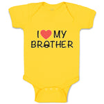 Baby Clothes I Love My Brother with Man's Facial Mustache Baby Bodysuits Cotton