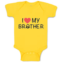 Baby Clothes I Love My Brother with Man's Facial Mustache Baby Bodysuits Cotton