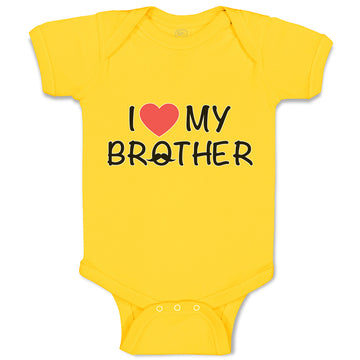 Baby Clothes I Love My Brother with Man's Facial Mustache Baby Bodysuits Cotton