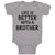 Baby Clothes Life Is Better with A Brother Baby Bodysuits Boy & Girl Cotton