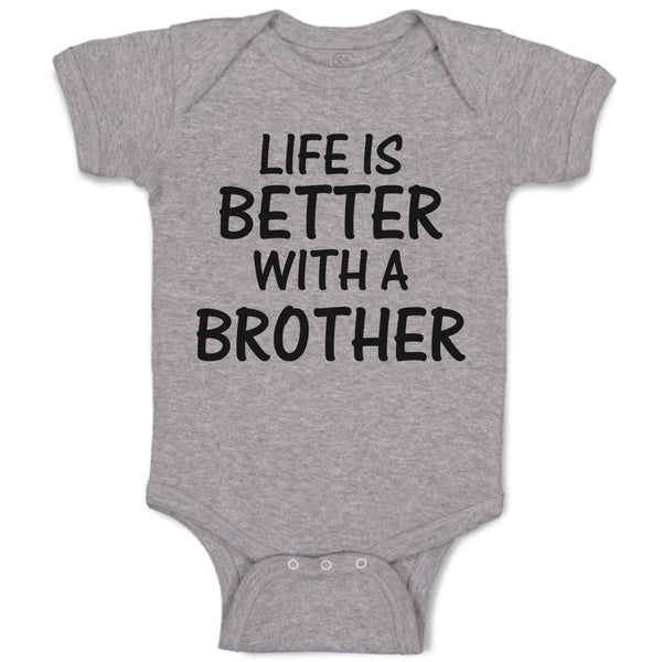 Baby Clothes Life Is Better with A Brother Baby Bodysuits Boy & Girl Cotton