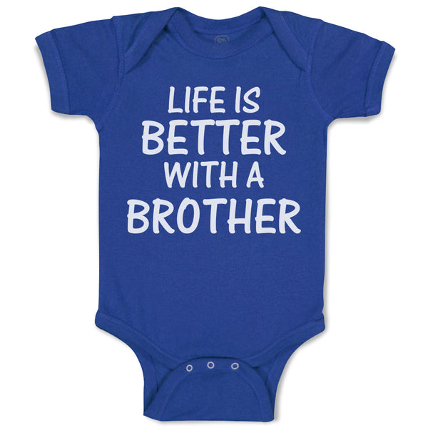 Baby Clothes Life Is Better with A Brother Baby Bodysuits Boy & Girl Cotton