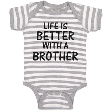 Baby Clothes Life Is Better with A Brother Baby Bodysuits Boy & Girl Cotton