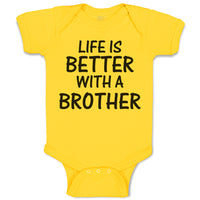 Baby Clothes Life Is Better with A Brother Baby Bodysuits Boy & Girl Cotton