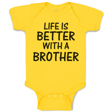 Baby Clothes Life Is Better with A Brother Baby Bodysuits Boy & Girl Cotton