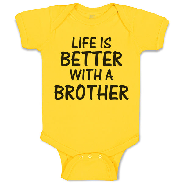Baby Clothes Life Is Better with A Brother Baby Bodysuits Boy & Girl Cotton