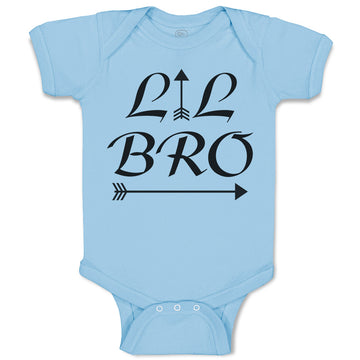 Baby Clothes Lil Bro with Black Pattern Arrow Baby Bodysuits Boy & Girl Cotton