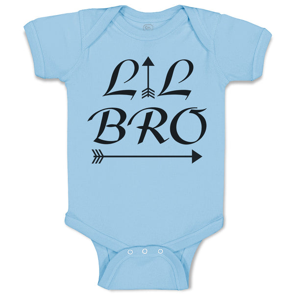 Baby Clothes Lil Bro with Black Pattern Arrow Baby Bodysuits Boy & Girl Cotton