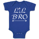 Baby Clothes Lil Bro with Black Pattern Arrow Baby Bodysuits Boy & Girl Cotton