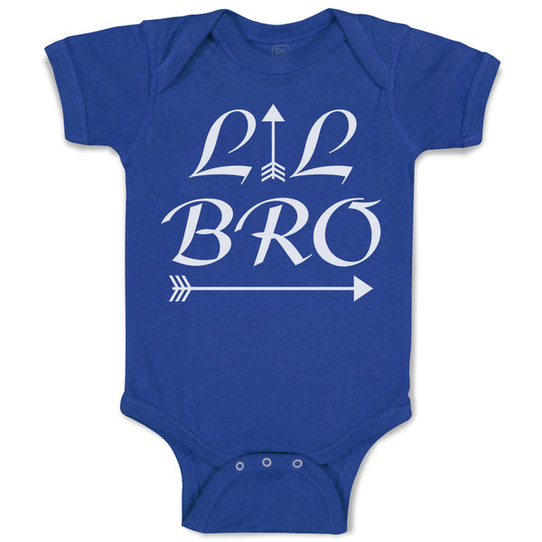 Baby Clothes Lil Bro with Black Pattern Arrow Baby Bodysuits Boy & Girl Cotton
