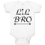 Baby Clothes Lil Bro with Black Pattern Arrow Baby Bodysuits Boy & Girl Cotton