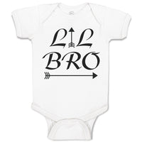 Baby Clothes Lil Bro with Black Pattern Arrow Baby Bodysuits Boy & Girl Cotton