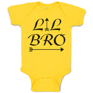 Baby Clothes Lil Bro with Black Pattern Arrow Baby Bodysuits Boy & Girl Cotton