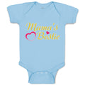 Baby Clothes Mama's Bestie with Pink Heart Outline Baby Bodysuits Cotton