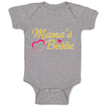 Baby Clothes Mama's Bestie with Pink Heart Outline Baby Bodysuits Cotton