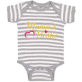 Baby Clothes Mama's Bestie with Pink Heart Outline Baby Bodysuits Cotton