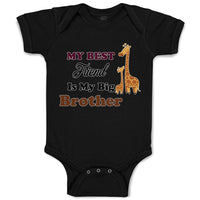 Baby Clothes My Best Friend Is My Big Brother Baby Bodysuits Boy & Girl Cotton