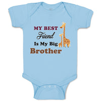 Baby Clothes My Best Friend Is My Big Brother Baby Bodysuits Boy & Girl Cotton