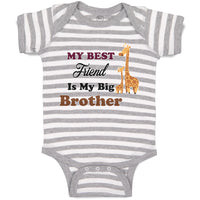 Baby Clothes My Best Friend Is My Big Brother Baby Bodysuits Boy & Girl Cotton