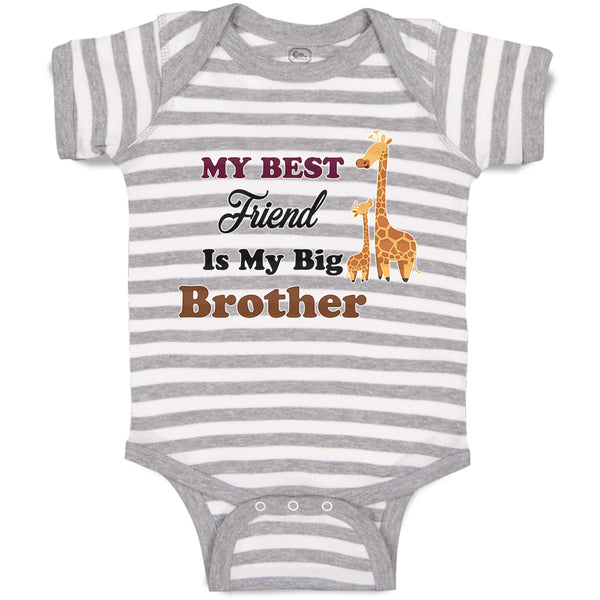 Baby Clothes My Best Friend Is My Big Brother Baby Bodysuits Boy & Girl Cotton