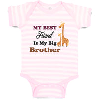 Baby Clothes My Best Friend Is My Big Brother Baby Bodysuits Boy & Girl Cotton