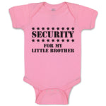 Baby Clothes Security for My Little Brother Baby Bodysuits Boy & Girl Cotton