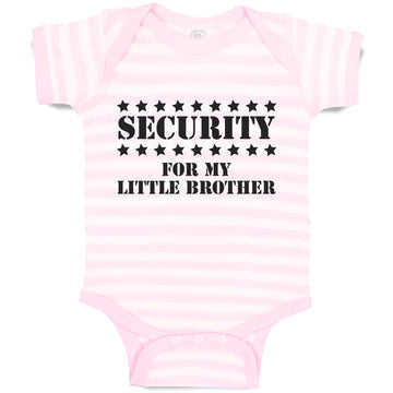 Baby Clothes Security for My Little Brother Baby Bodysuits Boy & Girl Cotton