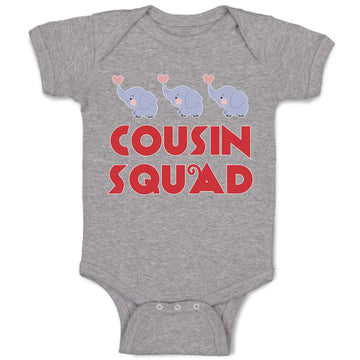 Baby Clothes Cousin Squad with Toy Elephant Baby Bodysuits Boy & Girl Cotton