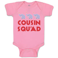 Baby Clothes Cousin Squad with Toy Elephant Baby Bodysuits Boy & Girl Cotton