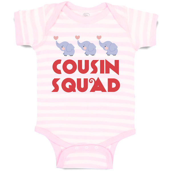 Baby Clothes Cousin Squad with Toy Elephant Baby Bodysuits Boy & Girl Cotton