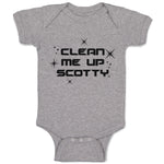 Baby Clothes Clean Me up Scotty Baby Bodysuits Boy & Girl Newborn Clothes Cotton