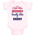 Baby Clothes Cute like Mommy Smelly like Daddy Baby Bodysuits Boy & Girl Cotton