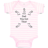 Baby Clothes Dad You Got This Baby Bodysuits Boy & Girl Newborn Clothes Cotton