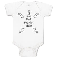 Baby Clothes Dad You Got This Baby Bodysuits Boy & Girl Newborn Clothes Cotton