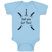 Baby Clothes Dad You Got This Baby Bodysuits Boy & Girl Newborn Clothes Cotton