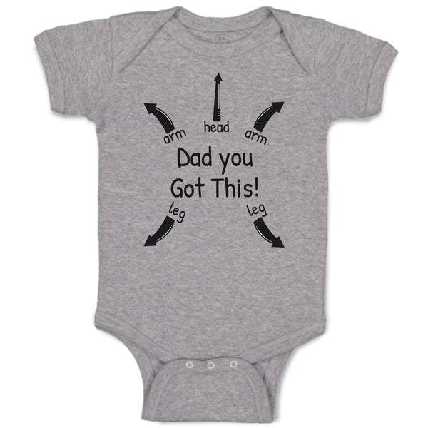 Baby Clothes Dad You Got This Baby Bodysuits Boy & Girl Newborn Clothes Cotton