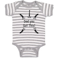 Baby Clothes Dad You Got This Baby Bodysuits Boy & Girl Newborn Clothes Cotton