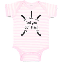 Baby Clothes Dad You Got This Baby Bodysuits Boy & Girl Newborn Clothes Cotton