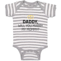 Baby Clothes Daddy Will You Marry My Mommy Baby Bodysuits Boy & Girl Cotton